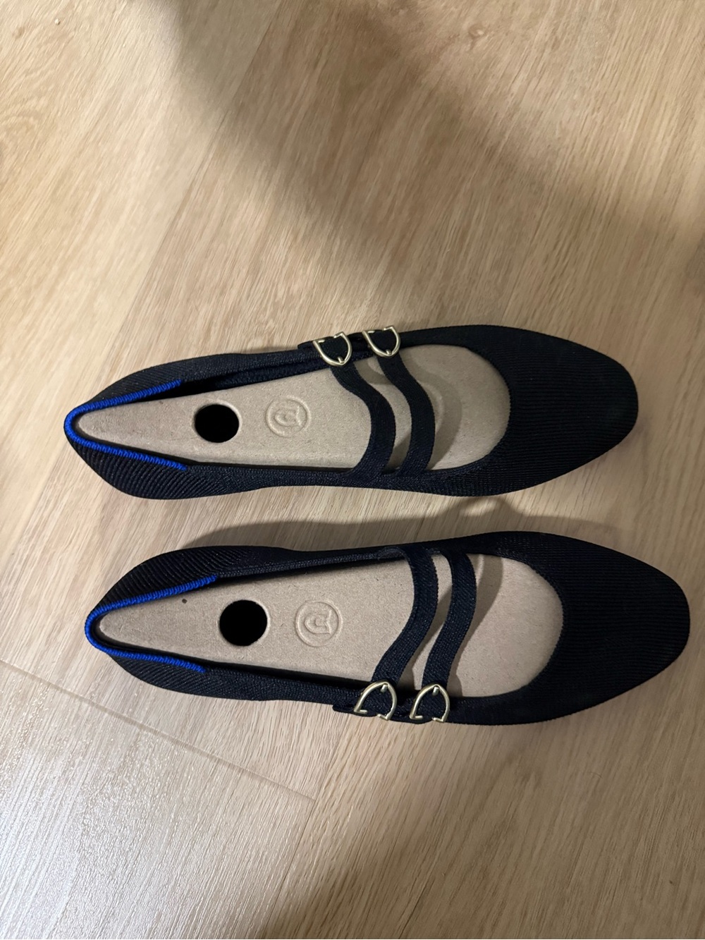 Rothy’s Black Mary Jane Flats with Double Straps